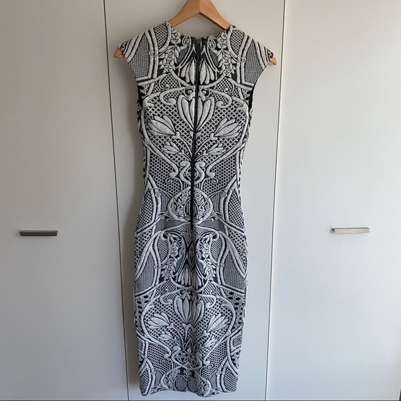 Ted Baker Black+White Sancha Jacquard Midi Dress - Picture 3 of 5